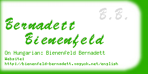 bernadett bienenfeld business card